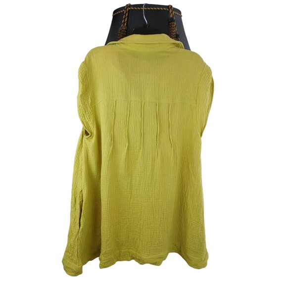 Lucca Green Oversized Gauze Tunic Pockets Cap Sleeve Sz Medium Boho Beach Dress - Picture 3 of 9